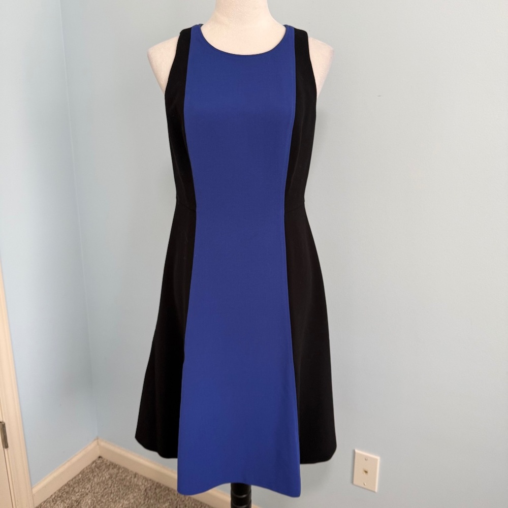 Boden Sleeveless Color Block Lined Midi Dress Size 8 L